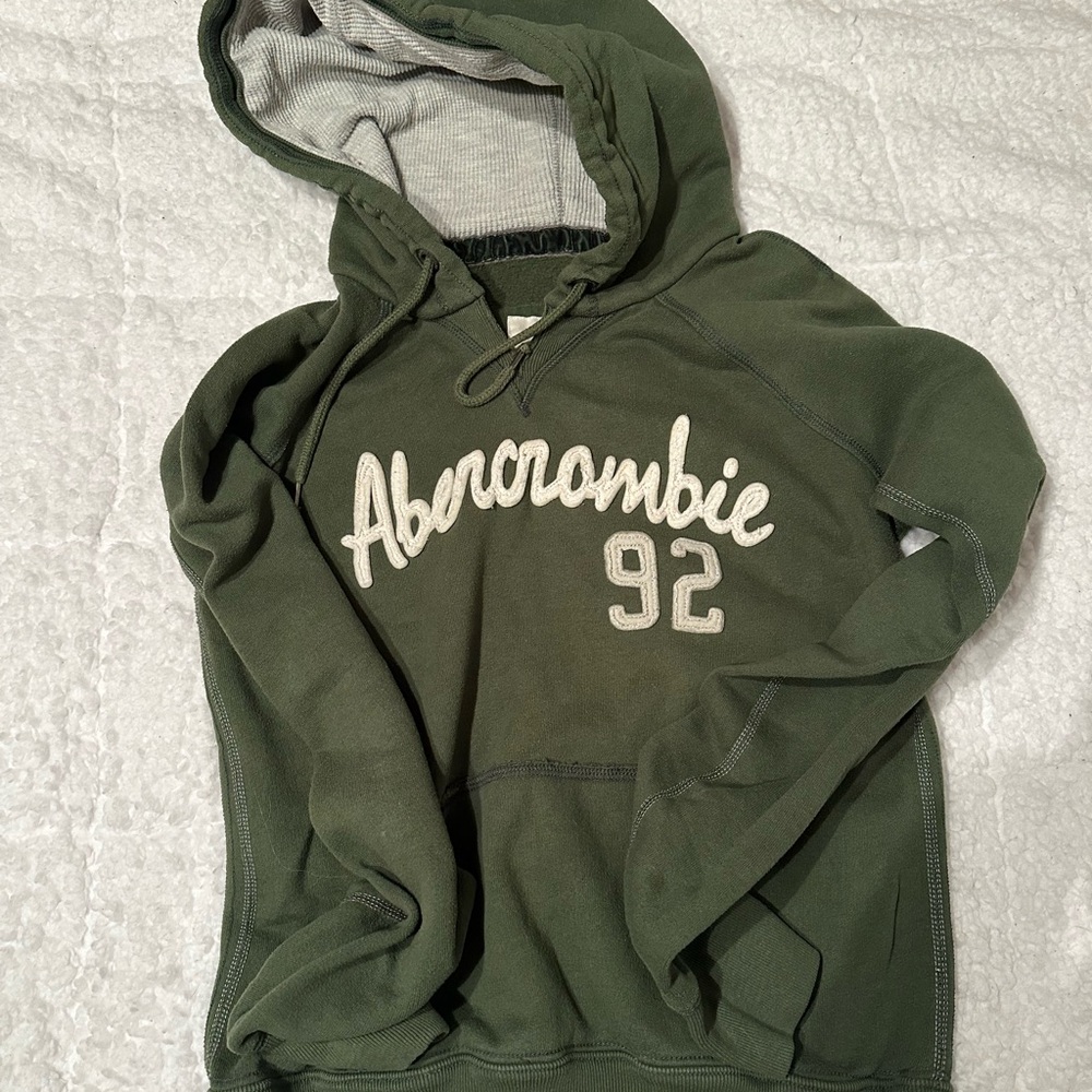 Abercrombie & Fitch Green Sweater Pullover Hoodie